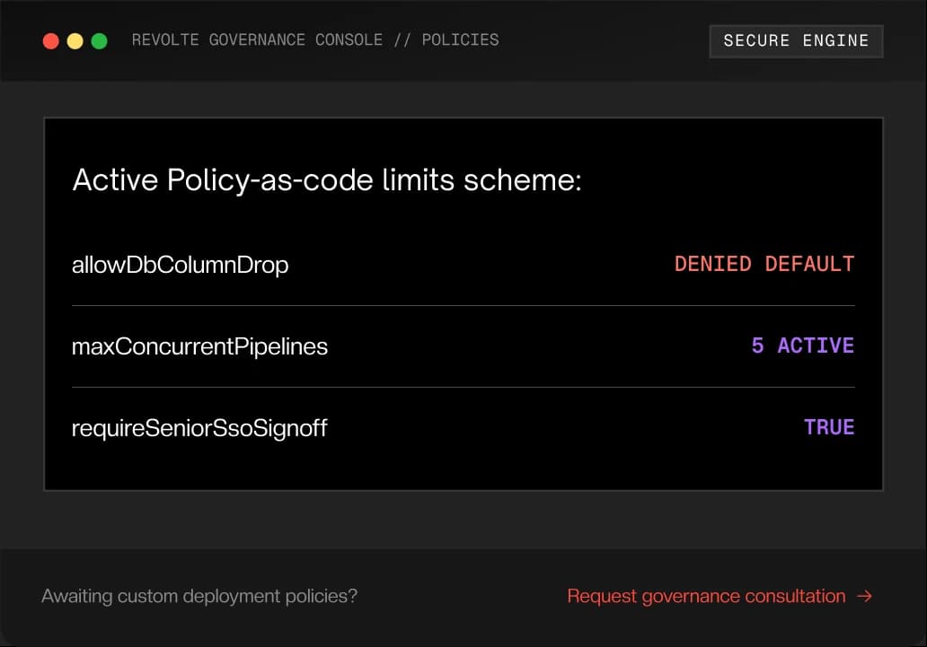 Policy-as-code guardrails